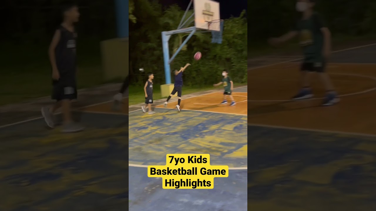 Beautiful Teamwork During 7 Years Old Kids Basketball Game