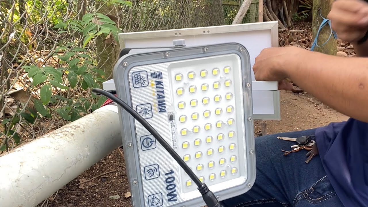 Đèn năng lượng mặt trời Kitawa 100w | hướng dẫn lắp đèn năng lượng