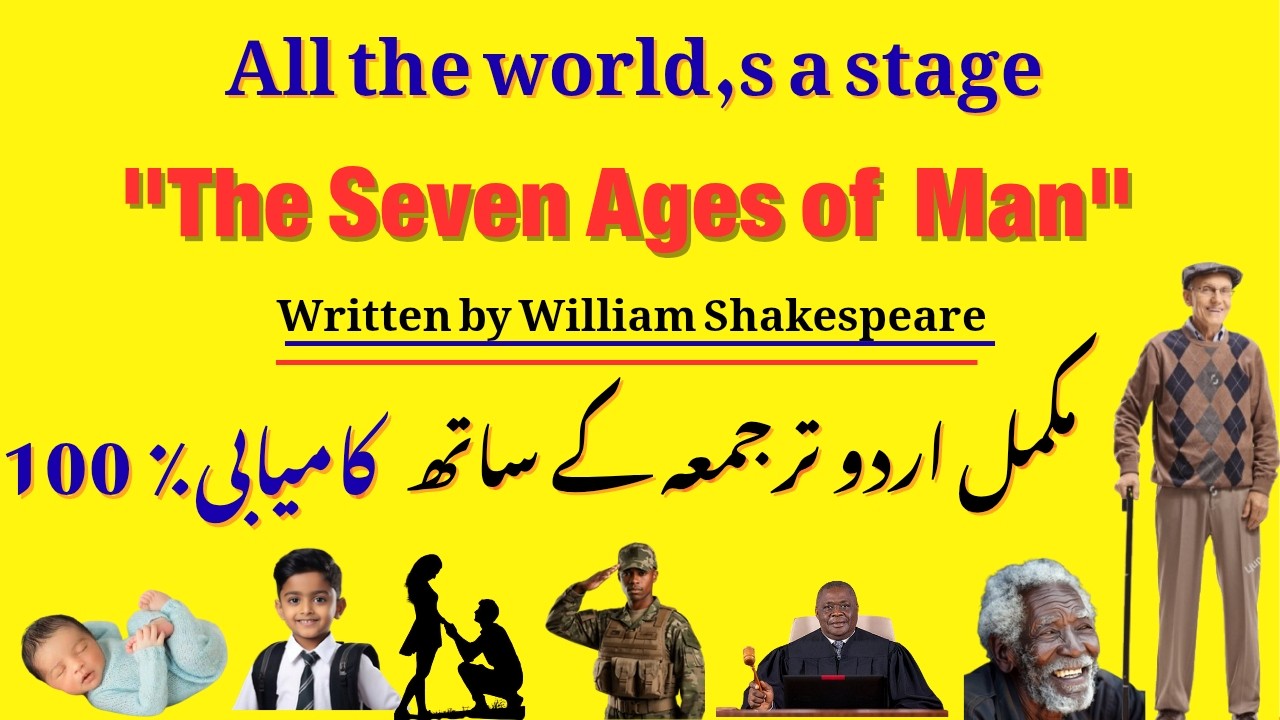The Seven Ages of Man. Written by [William Shakespeare] line by line full Urdu explanation
