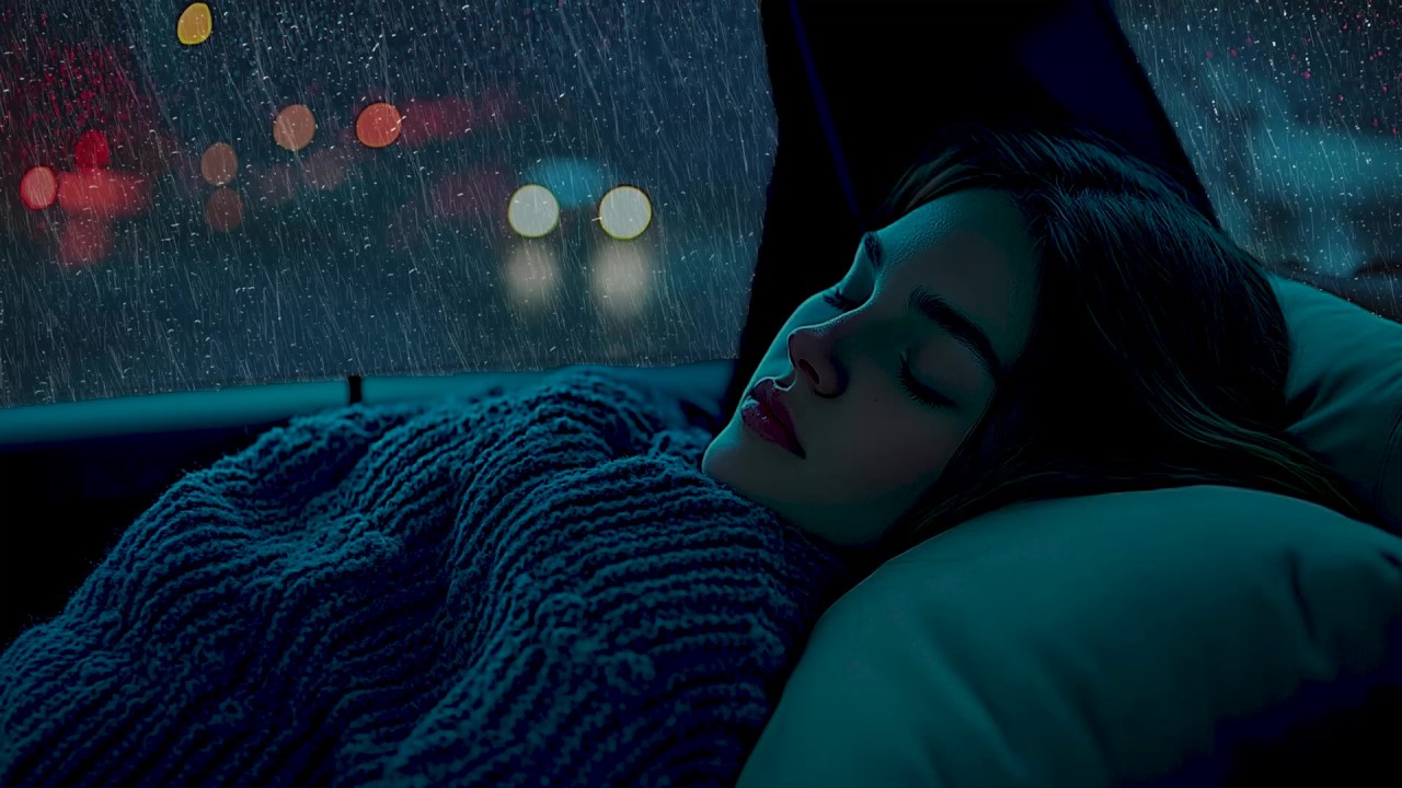 Rainy Night Car Sleep 🌧️ Relaxing Rain Sounds on Car Window for Deep Sleep and Stress Relief