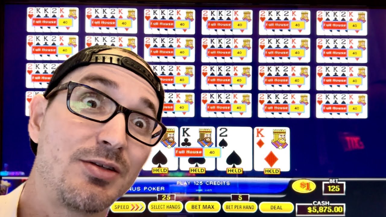 $125 a hand Video Poker Challenge!