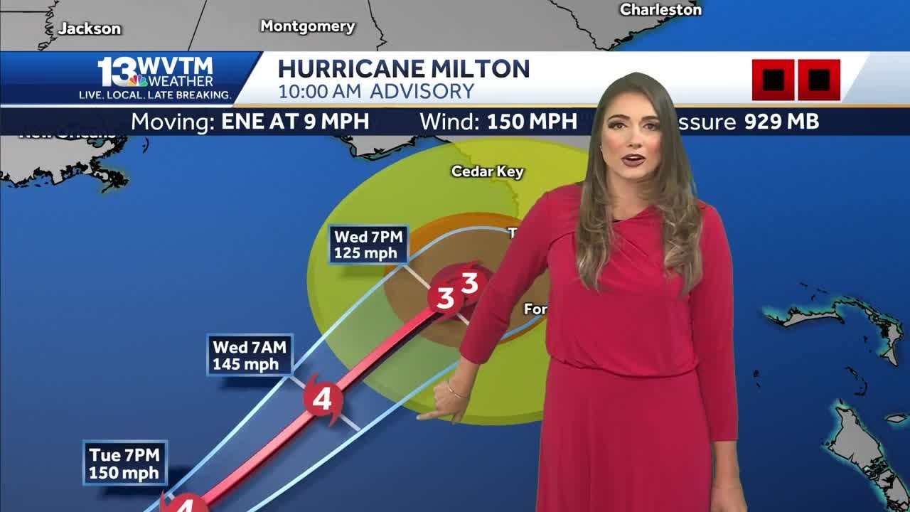 Hurricane Milton will be a very powerful Major Hurricane at landfall in Florida, Dangerous storm ...