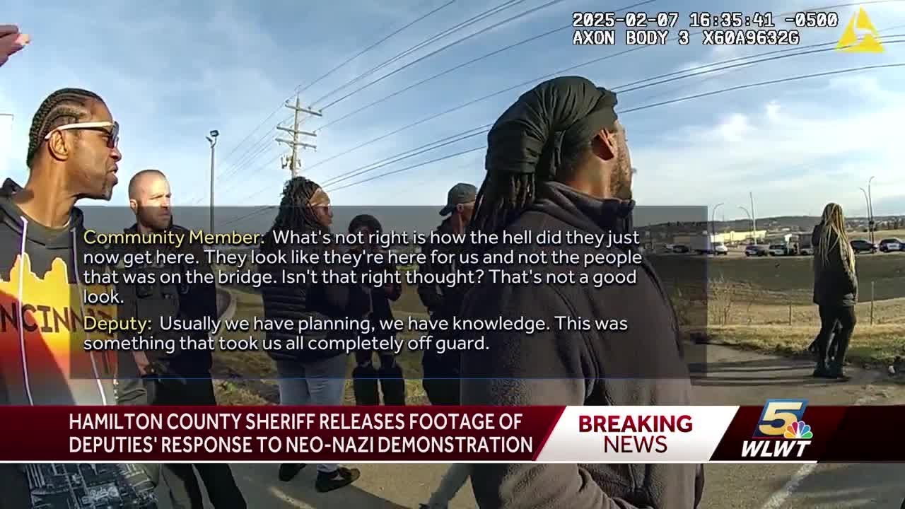 Hamilton County sheriff releases bodycam video of response to neo-Nazi demonstration