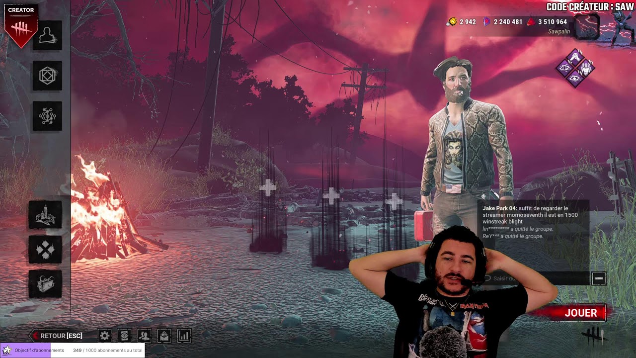 Sawrée DbD !negan | !holy | Stream2K | [FR/PC] #DBDCreator @Sawpalin