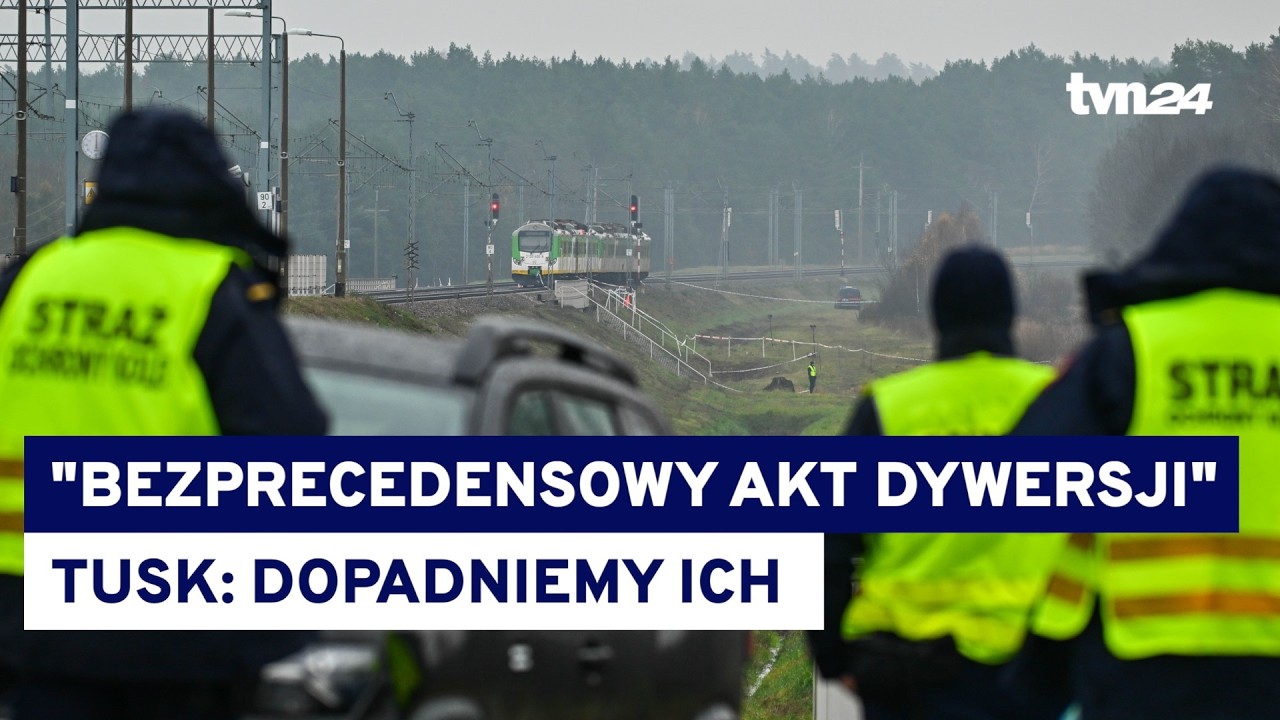 Eksplozja zniszczyła tory kolejowe. Premier potwierdza akt dywersji @TVN24