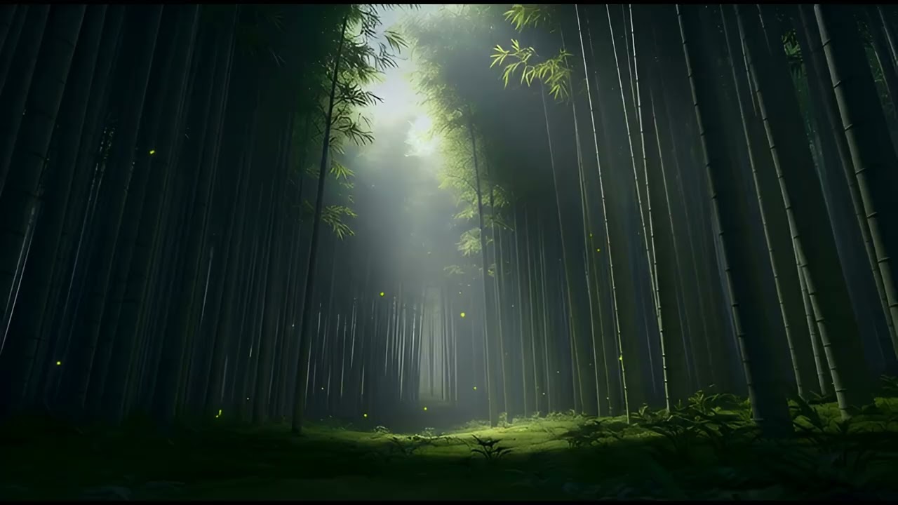 1Hour Relaxed Nature Video#12 | Bamboo Forest at Twilight | 4K Deep Inhale Energy from Universe