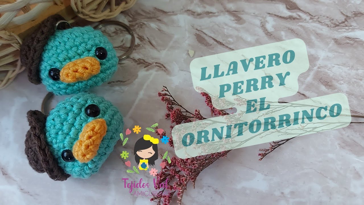 Llavero Perry El Ornitorrinco// Agente P// Perry a crochet// Tejidos Val