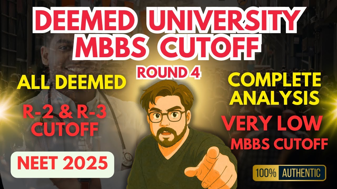 MCC ROUND-4 Deemed University MBBS Cutoff Vacant Seat Matrix Stray Vacancy AIQ Counselling 