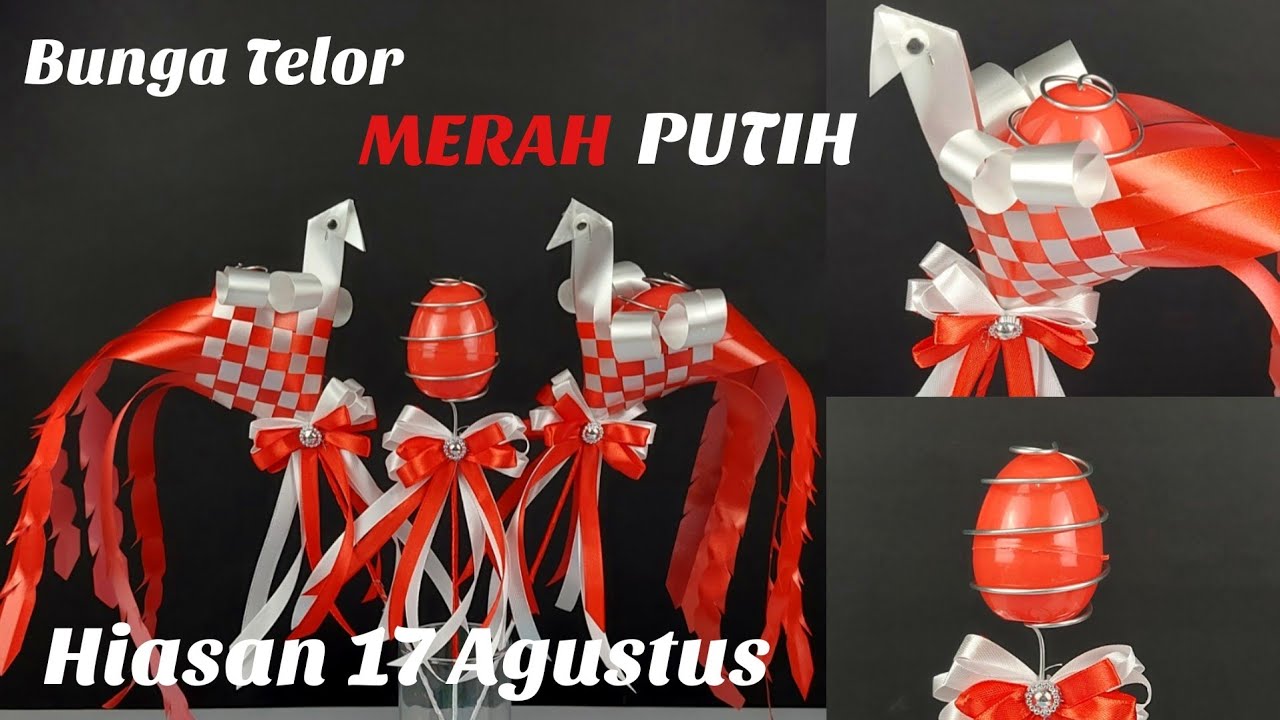 DIY Hiasan 17 Agustus | Bunga Telur Merah Putih | Bunga Telur Burung Cendrawasih