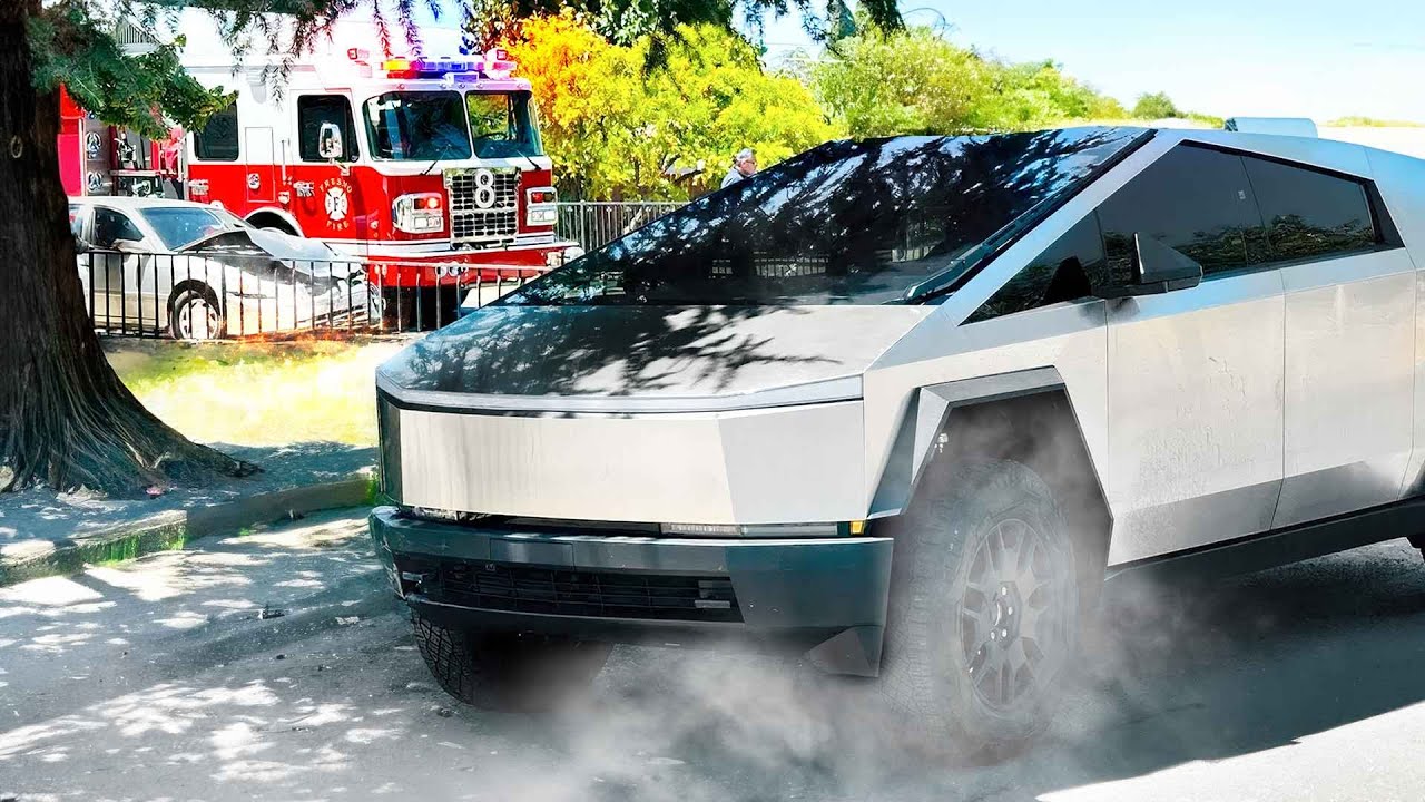 Primer choque de un Cybertruck de  Tesla