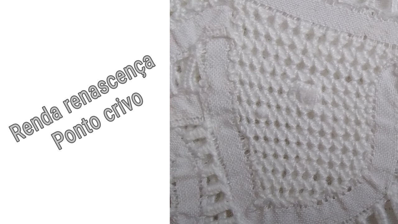 Renda Renascença passo a passo - Ponto crivo