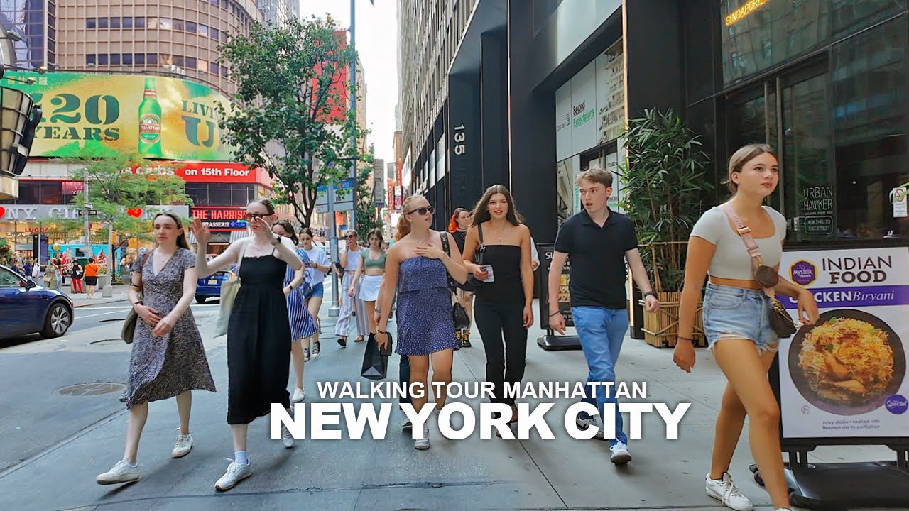 New York Manhattan Summer Walk, Chelsea, The Highline, Madison Avenue, Museum Mile, 6th Avenue, 4K
