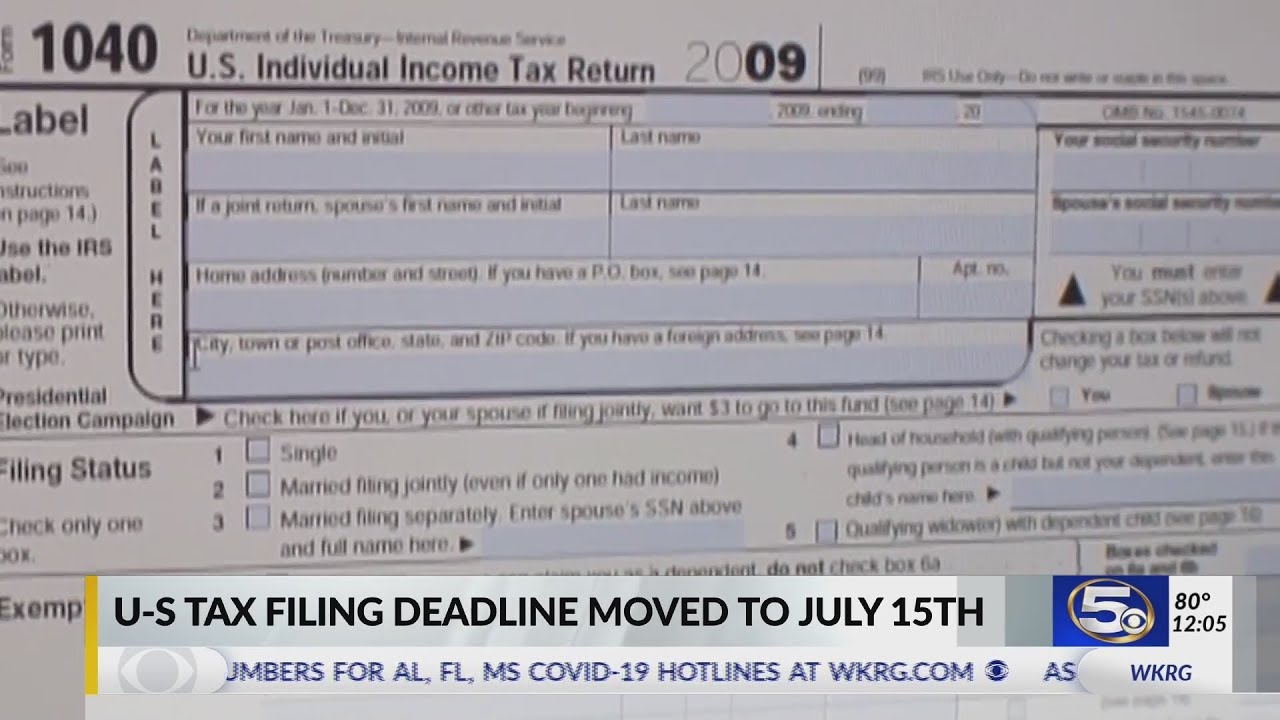 U.S. tax filing deadline extended to July 15