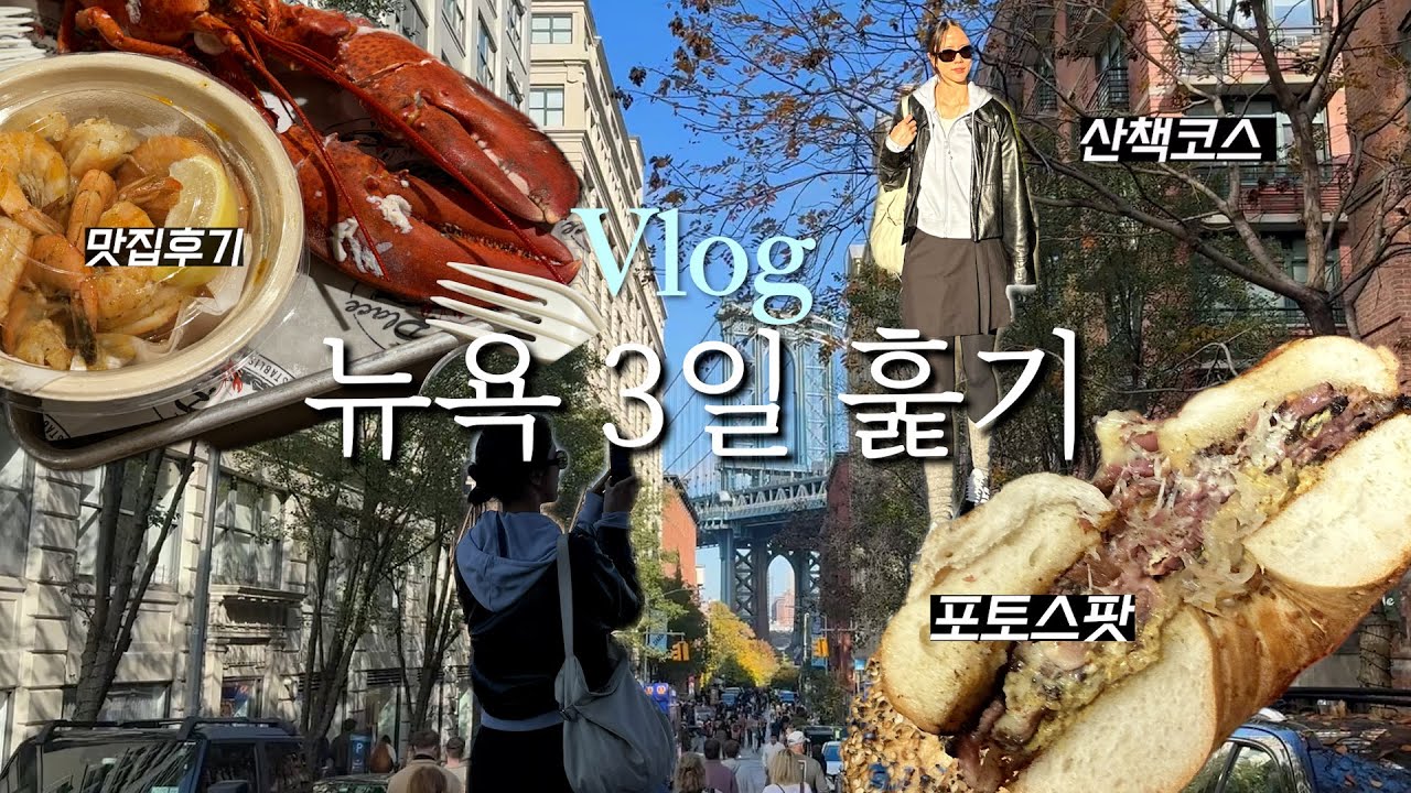 뉴욕 여행 VLOG 🗽 l 3일 완벽 여행가이드 – 갤러거 스테이크, 엠파이어 스테이트 야경 ,BCD 순두부, 에임레온도르 쇼핑, 브루클린 벼룩시장, 커피맛집, 할랄푸드트럭