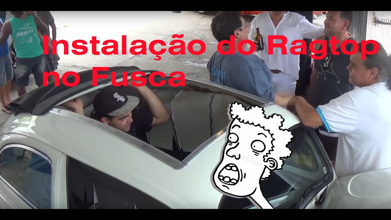 Fusca 1986 de Maurício - Instalação do Ragtop
