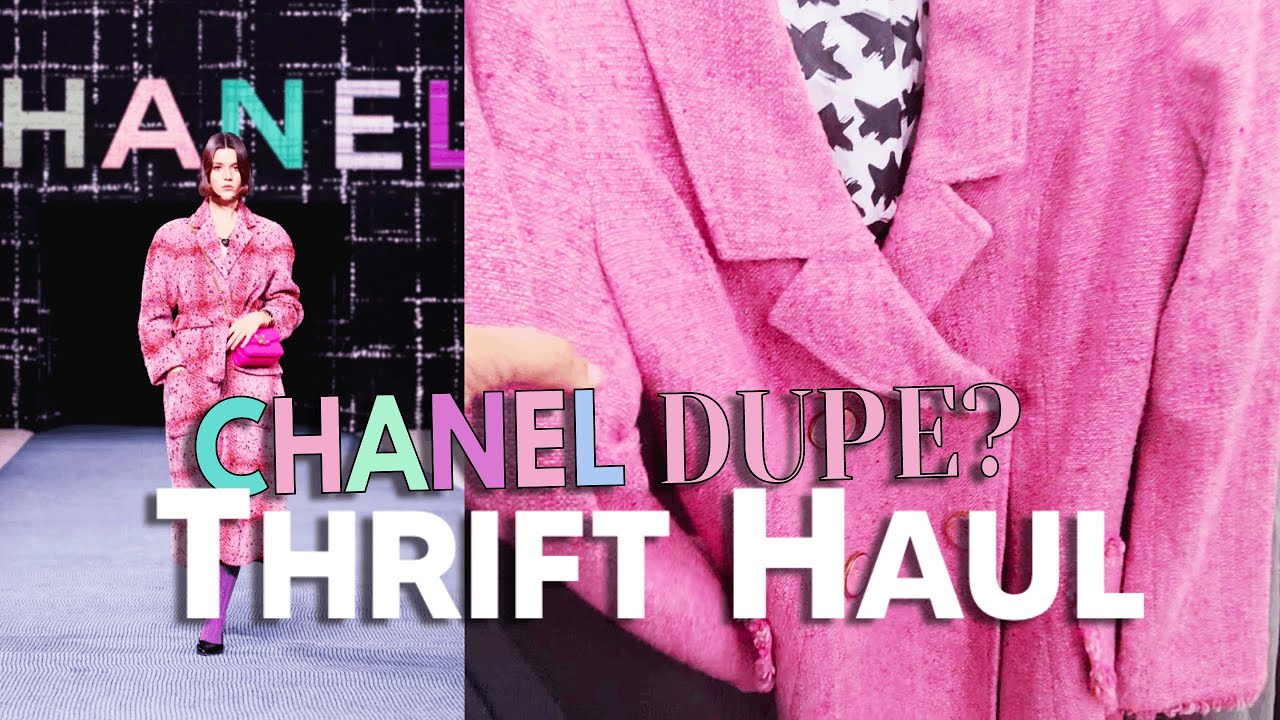 Thrift with Me | Designer Dupes - Chanel, Alaia | Styling Try-on Haul | Model Image