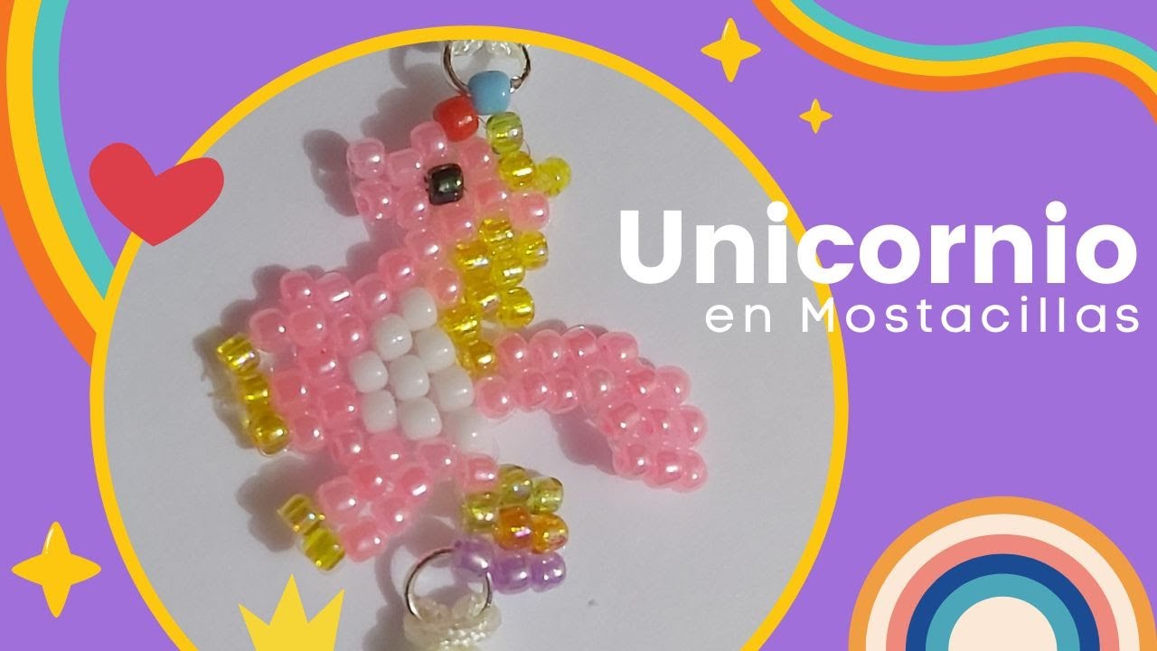 Cómo Hacer un Unicornio en Mostacillas ¡Muy Fácil! 🦄
