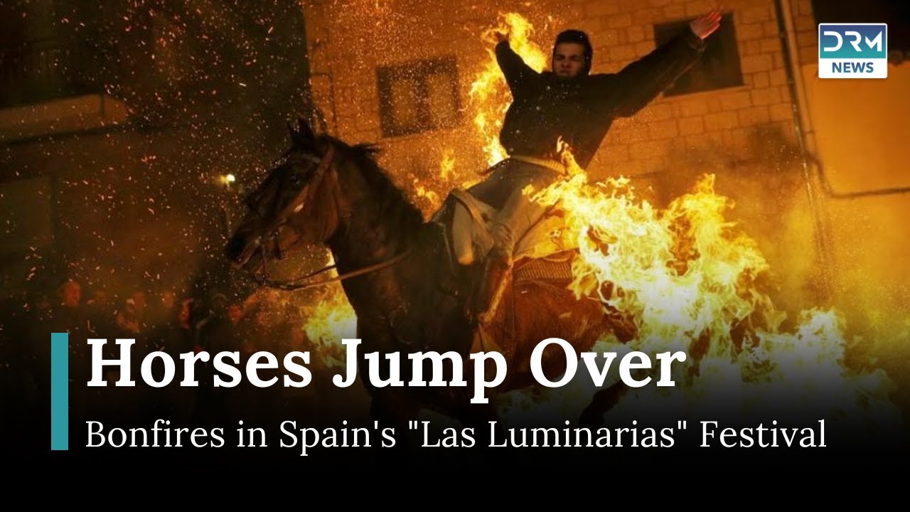 Horses Leap Through Flames in Spain's 