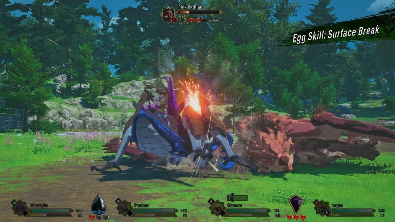 Monster Hunter Stories 3 Demo Pink Rathian Fight