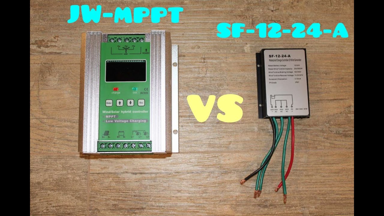 Jw-mppt hibrid charge controller vs cheap controller for turbine 12v / 24v battery #windturbine