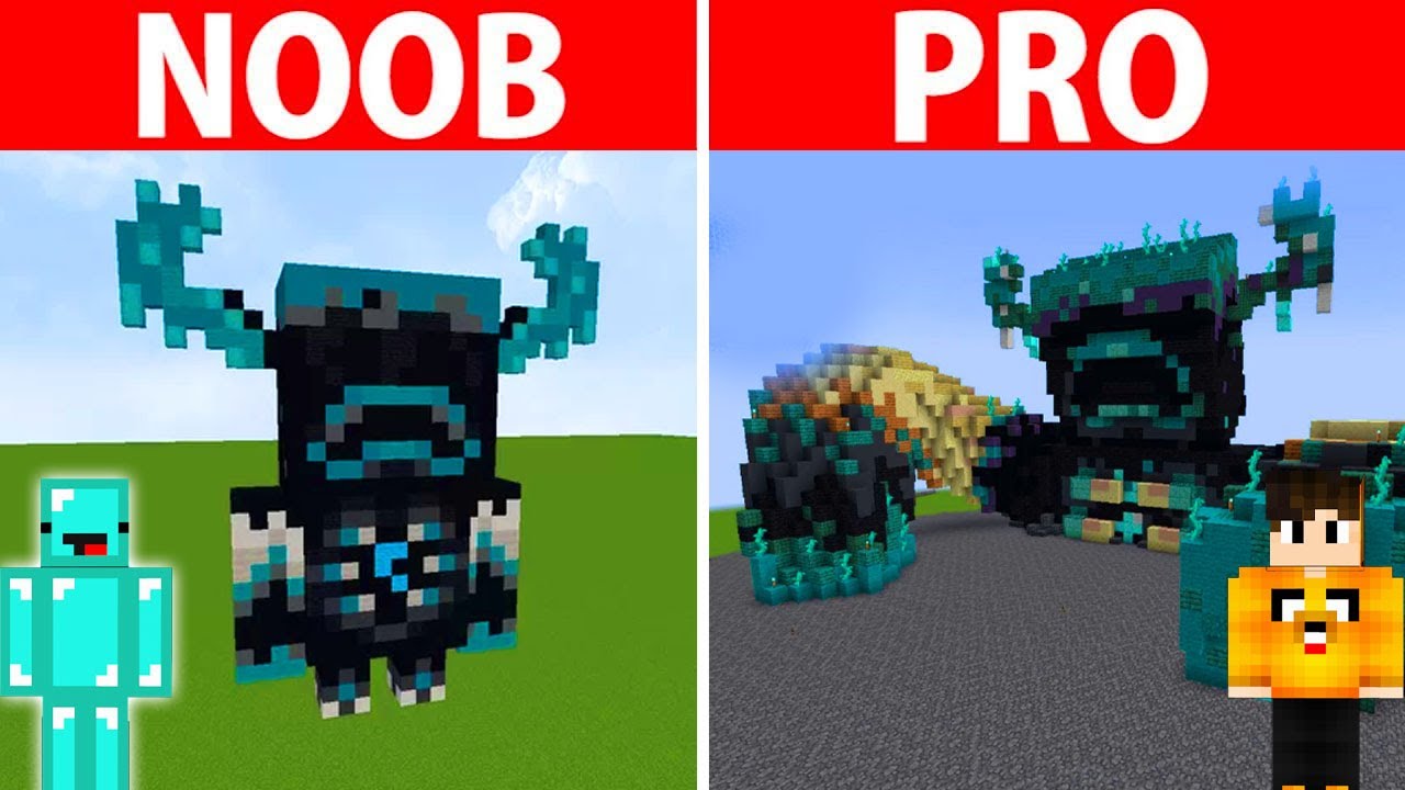 Minecraft NOOB Vs PRO : SAFEST WARDEN Build CHALLENGE!