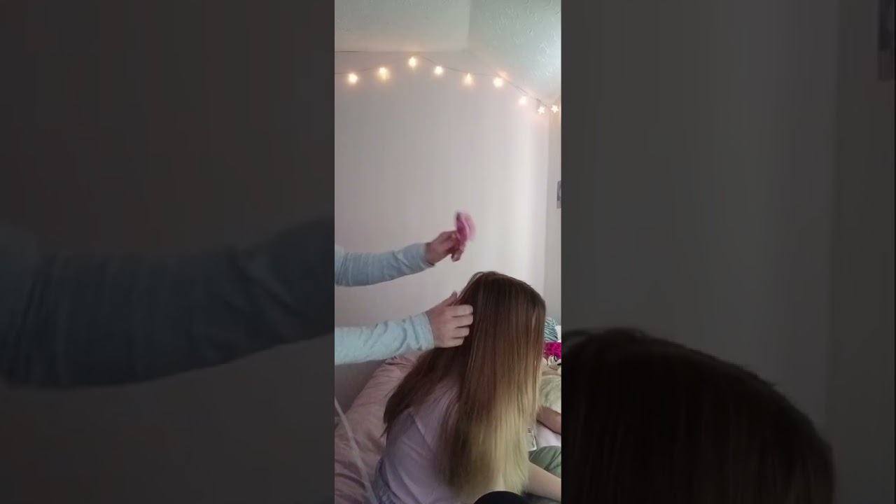 Asmr Hairplay & Brushing 🎀#asmr #tingles#asmrhair#hairplay#relax#newcreator 