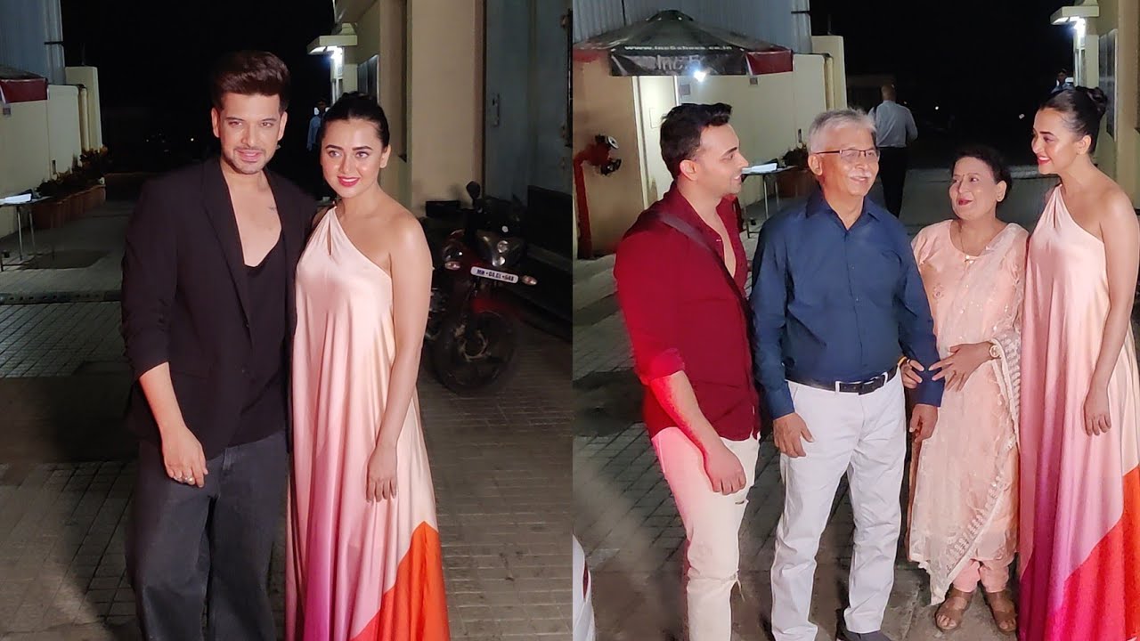 Tejasswi Prakash Karan Kundra With Family  Came To watch Her New movie School College Ani Life