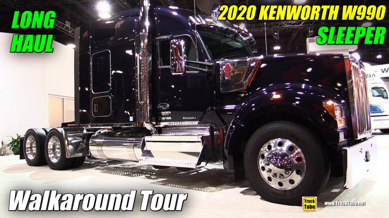2020 Kenworth W990 76inch Mid Roof Sleeper - Exterior Interior Walkaround