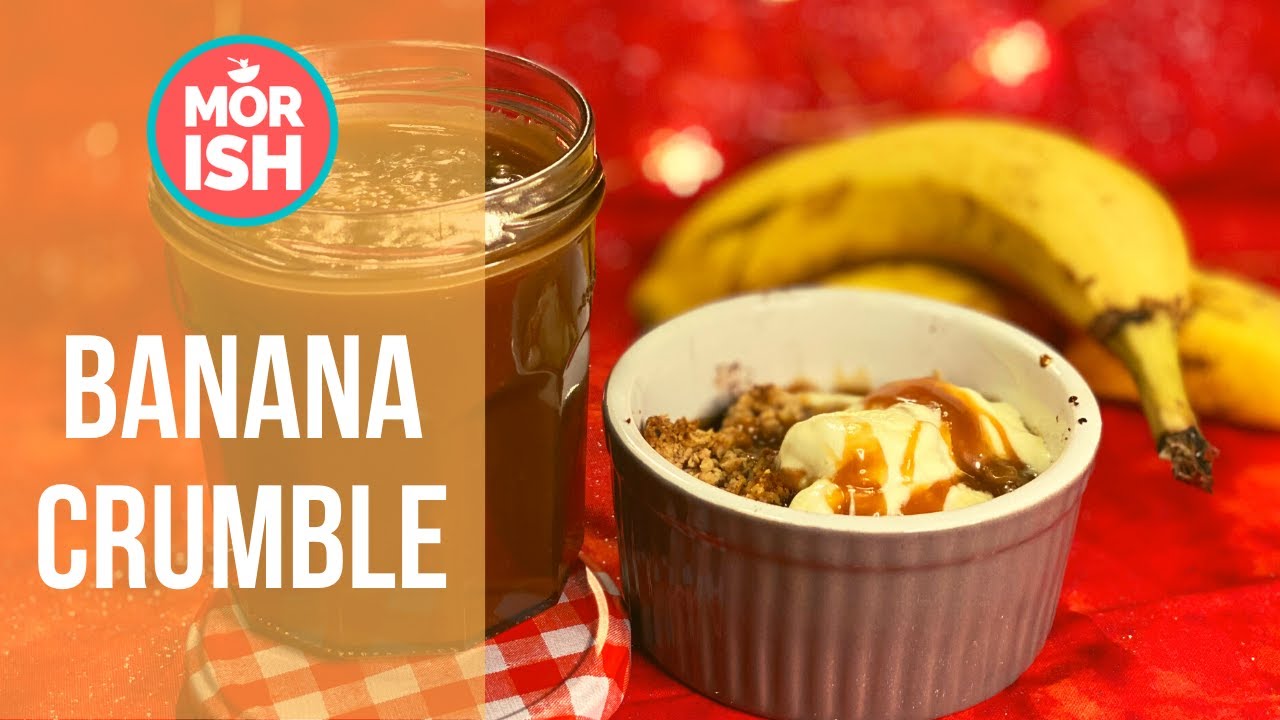 HOW TO MAKE BANANA CRUMBLE RECIPE / ALTERNATIVE TO APPLE CRUMBLE
