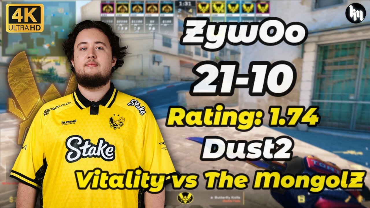 ZywOo (21-10) Vitality vs The MongolZ (Dust2) | StarLadder Budapest Major 2025 #cs2 #zywoo