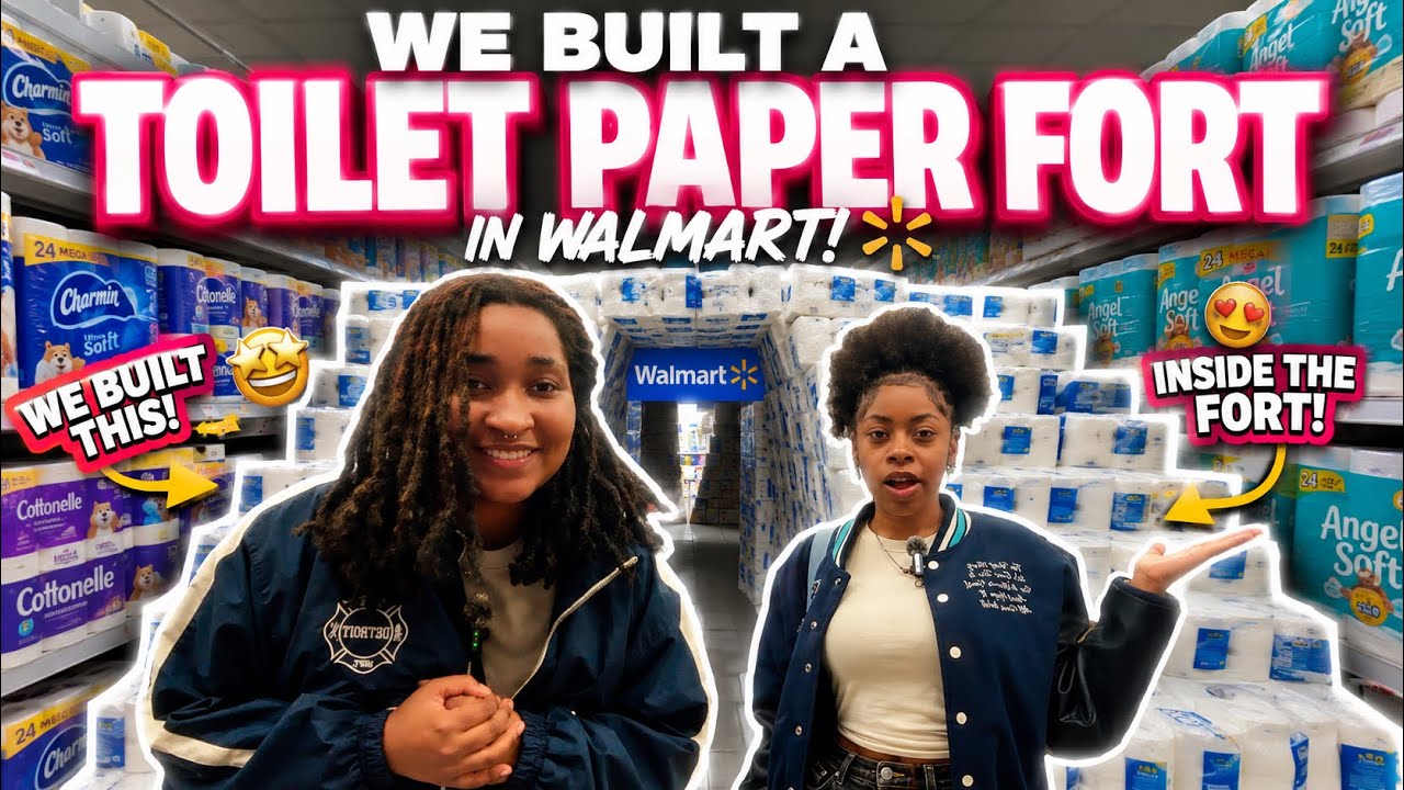 We Built a Secret Toilet Paper Fort in Walmart… 🤫