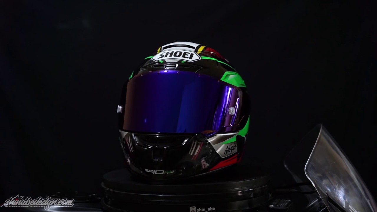 Shoei X14 / X-Spirit-III Kawasaki ZX10R Helmet by Shin Abe
