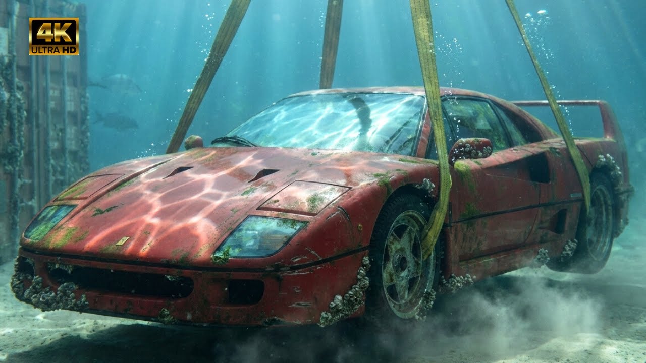 Most Satisfying Ferrari F40 ASMR Restoration |  Sea Container to Perfect Finish (1990)