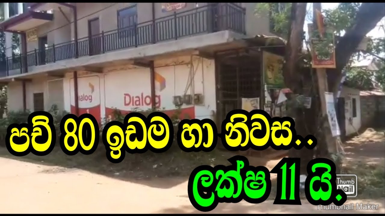 අනුරපුර පුජ නගරය සමිපෙන් පච් 80 හා නිවාස ලක්ෂ 11 යි ANURADHAPURAYA AWATA IDAM/PODI MALLI LANDS/