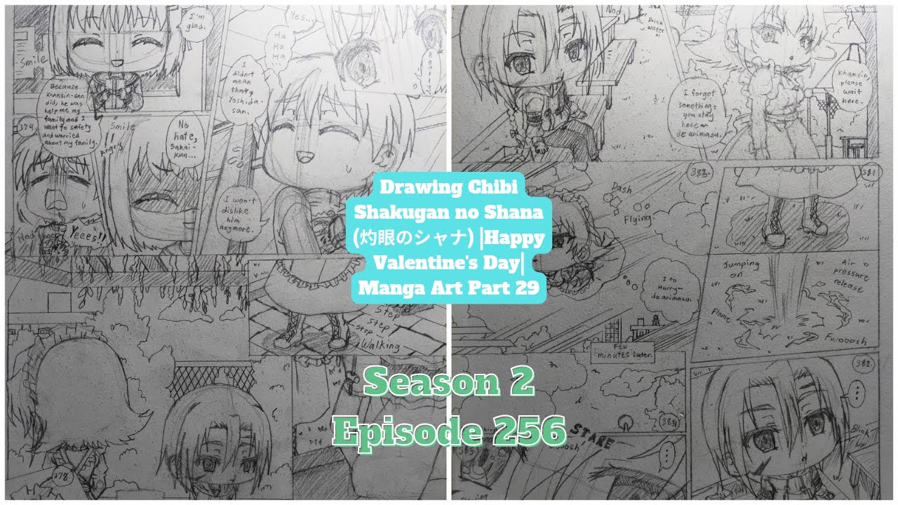 Drawing Chibi Shakugan no Shana (灼眼のシャナ) |Happy Valentine's Day| Manga Art Part 29 S.2 #256