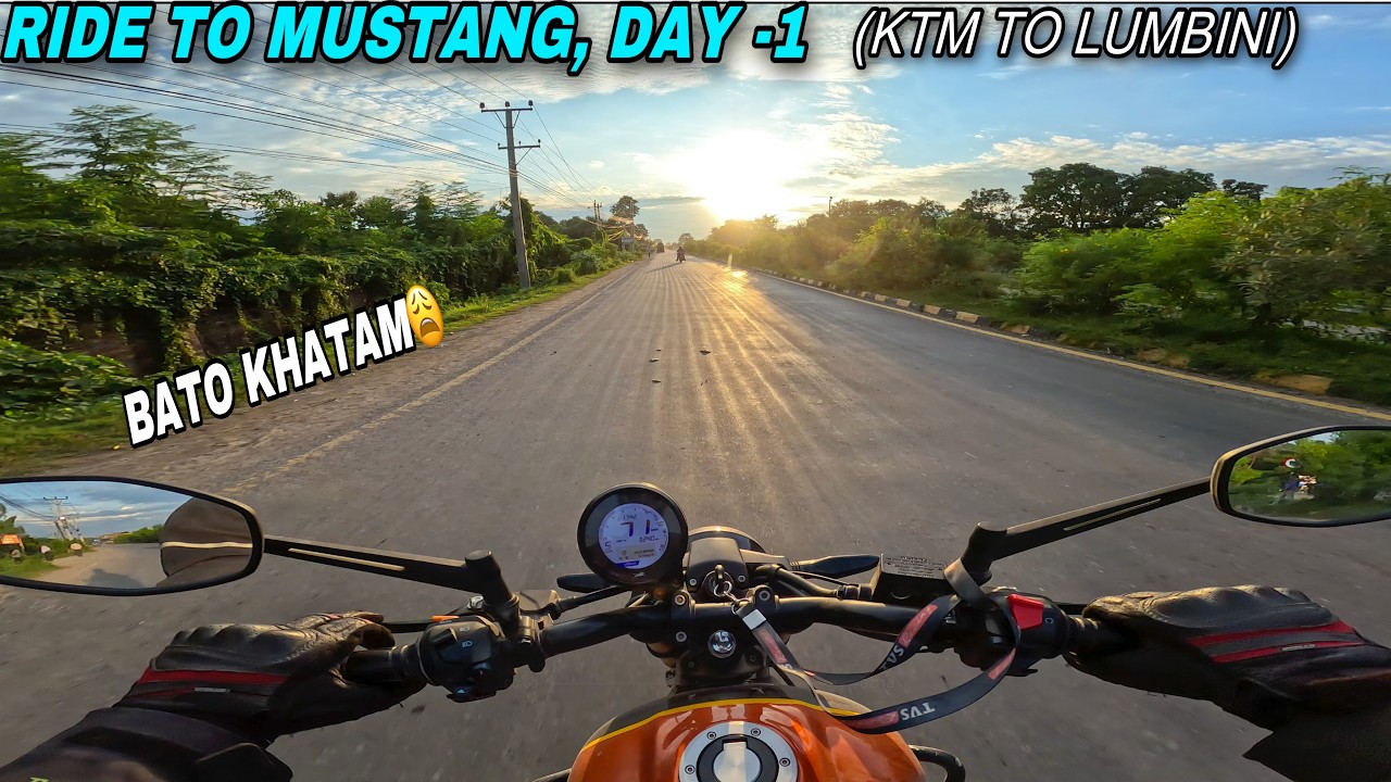 Ride to Mustang- Day 1, Ktm to Lumbini With Tvs Ronin | Bato Khatam & Destination F***#
