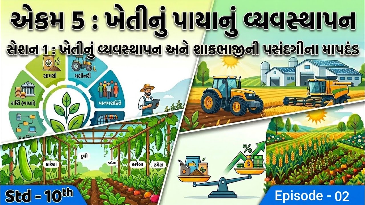 Ch - 5/ Part -1/ Episode - 2/Class 10 th/Vocational Education Agriculture 