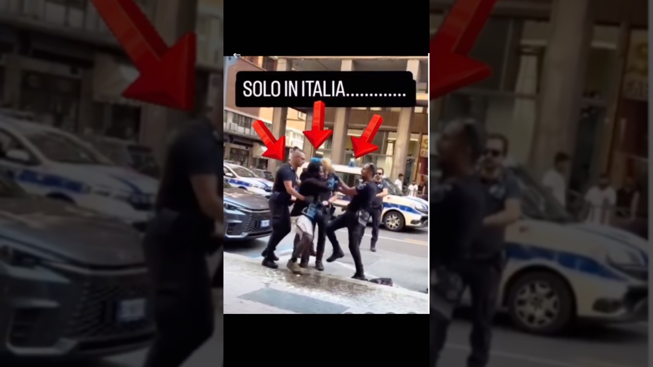 AGGREDISCE LA POLIZIA IN STRADA! REAZIONE IMMEDIATA DEGLI AGENTI
