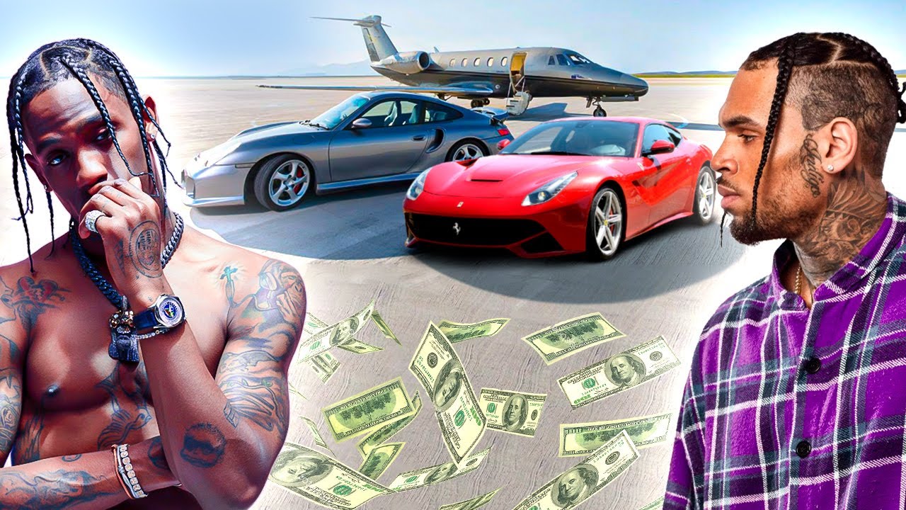 QUEM É MAIS RICO TRAVIS SCOTT OU CHRIS BROWN MANSÃO, FORTUNA, SALÁRIO, CARROS