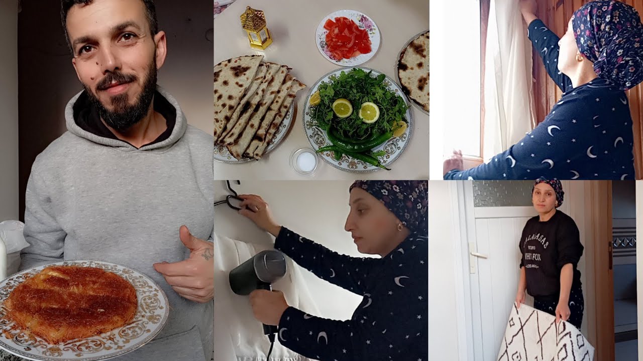 تعزيل وتنظيف البيت قبل العيد اطيب حلو من  تحت ديات بانكين