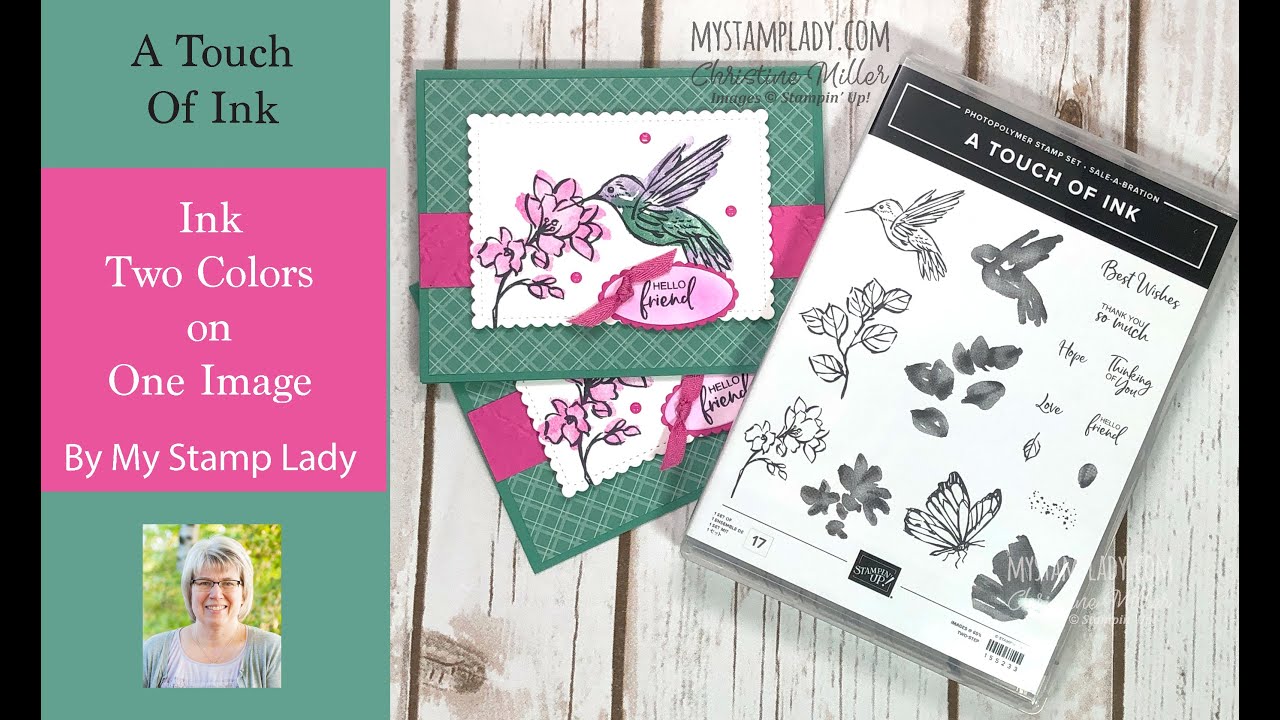 Stamp A Multi-Colored Hummingbird With Stampin' Up!'s A Touch Of Ink Stamp Set