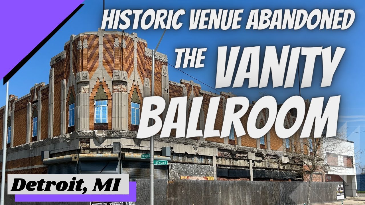 Заброшенный бальный зал Vanity Ballroom в Детройте в течение 30 лет