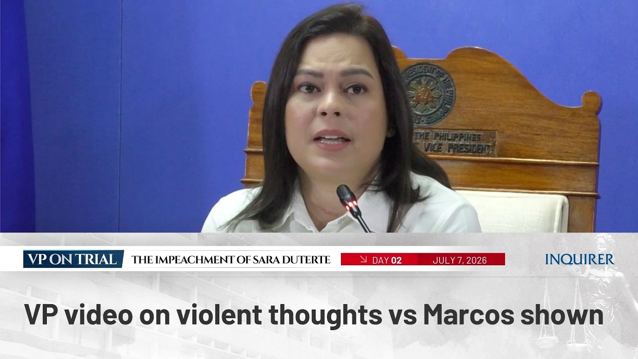 Sara Duterte trial: VP video on violent thoughts vs Marcos shown