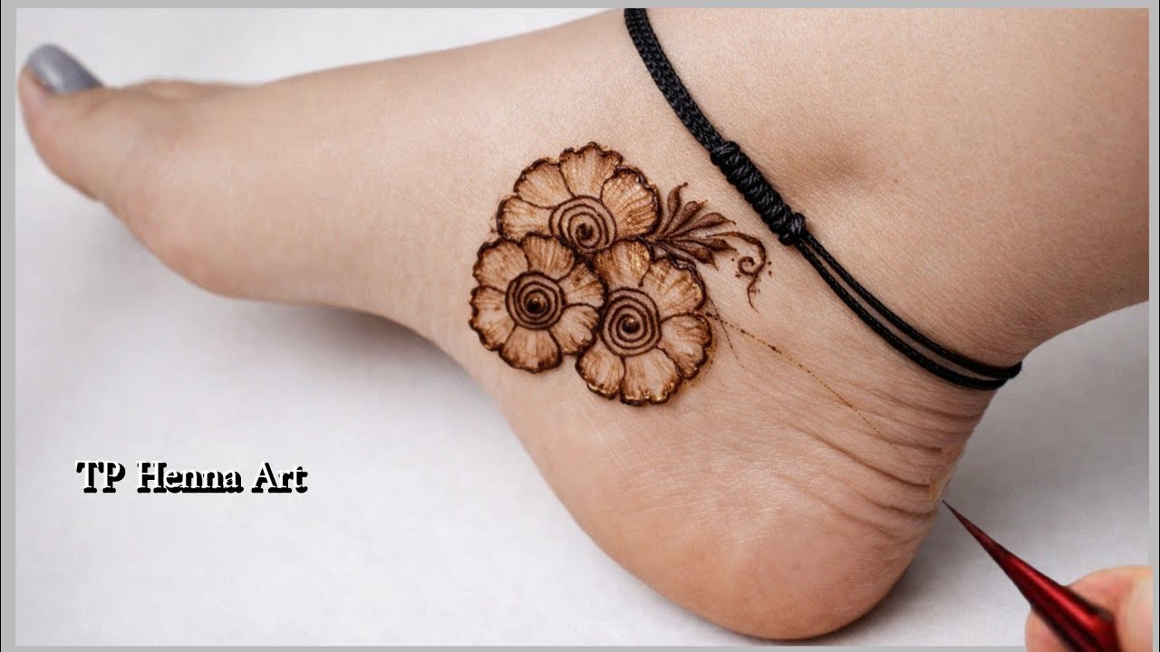 Very Beautiful Unique style Henna designs for Foot/ pairon ke mehndi designs #day -7
