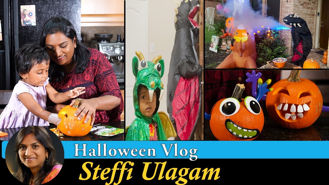 Halloween Vlog in Tamil | Trick or Treat | Carving Pumpkins | Halloween Decorations in Tamil