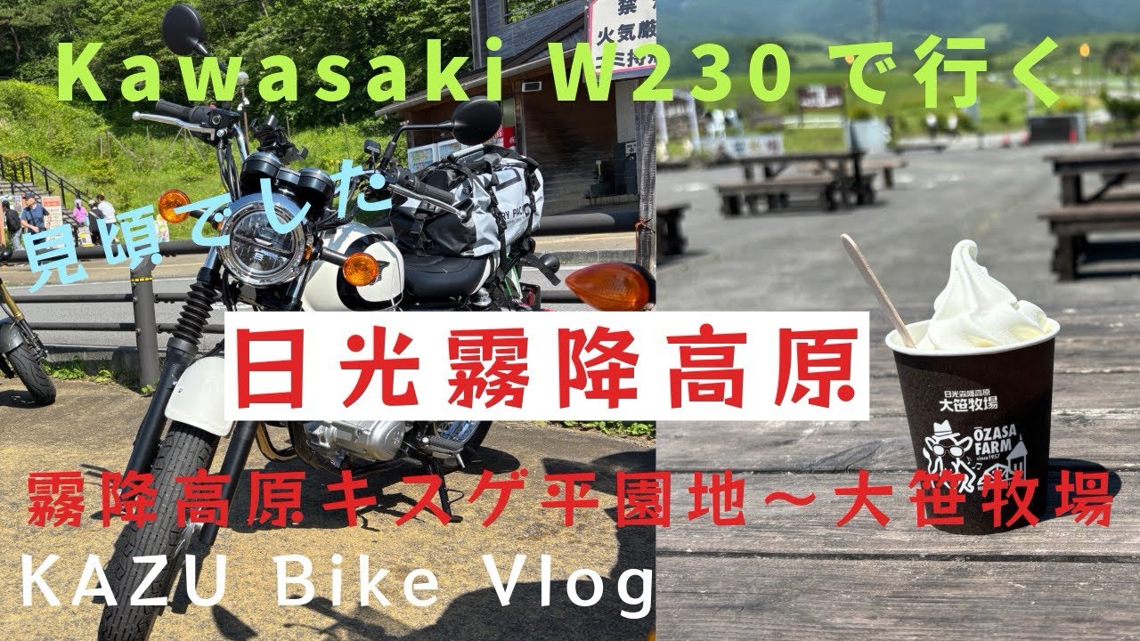 #74 Kawasaki W230で行く日光霧降高原【霧降高原キスゲ平園地〜大笹牧場】