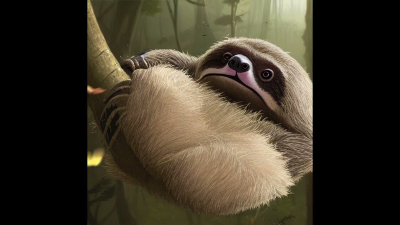 Lofi sloth Relaxing Beats with a Grumpy Sloth Totoro on the Tree 🌿🎶 chill beats to relax study to