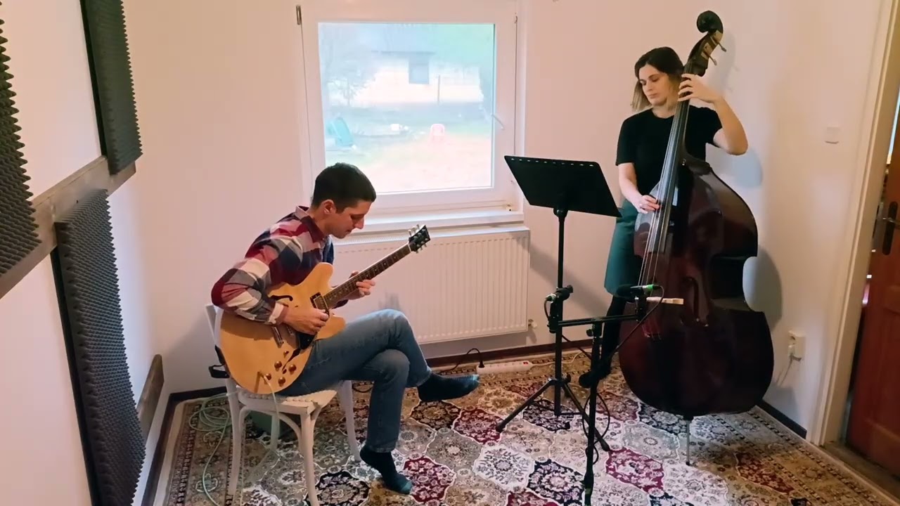 Fly Me To The Moon - Double bass and guitar cover