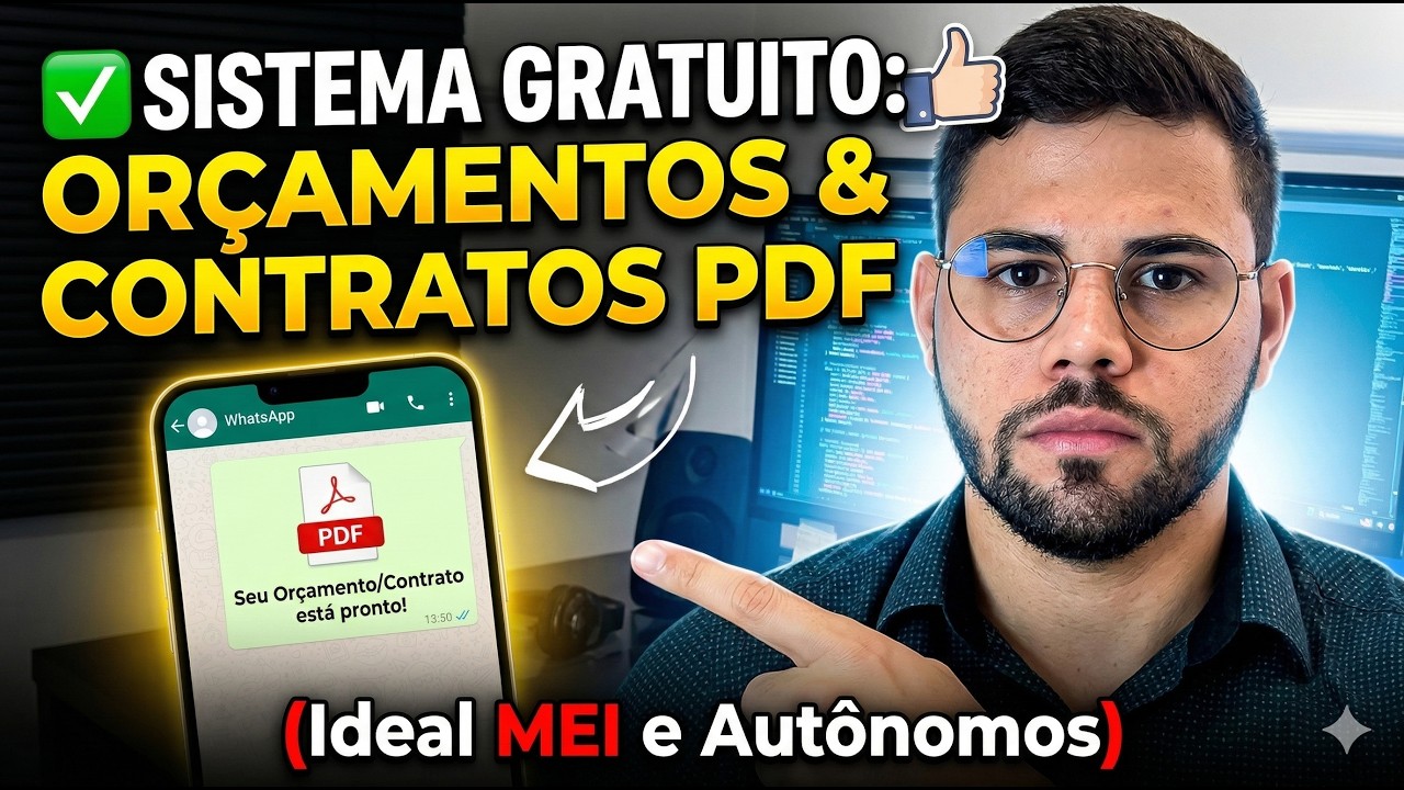 ✅ Sistema GRATUITO para Criar Orçamentos e Contratos em PDF (Envio WhatsApp) | Ideal MEI e Autônomos