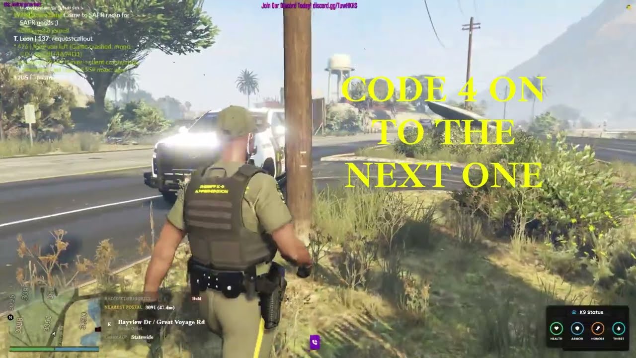 ROXWOOD COUNTY SHERIFFS EPISODE 1 (Riding with K9 Lux)